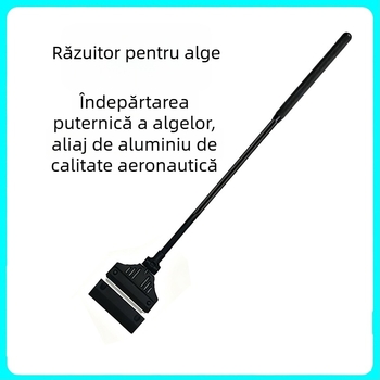 Scraper pentru alge pentru acvariu, mâner lung, cap compact, unealtă de curățare