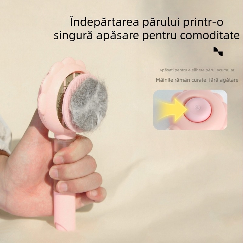 Pieptene cu pulverizator pentru animale de companie — perie pentru blană de pisică și câine, eliminarea părului liber, pieptene cu ace
