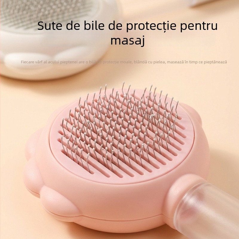 Pieptene cu pulverizator pentru animale de companie — perie pentru blană de pisică și câine, eliminarea părului liber, pieptene cu ace