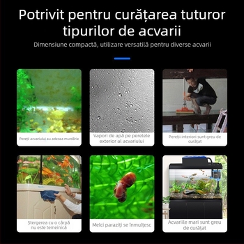 Racletă magnetică mini pentru acvariu, cu burete, pentru curățarea algenelor de pe sticlă