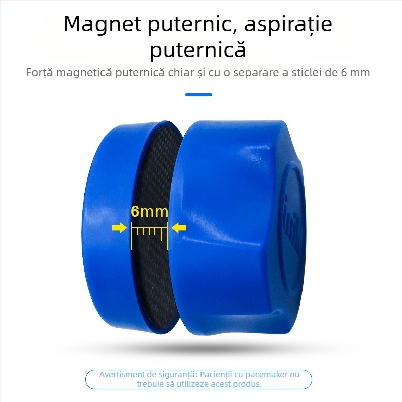 Racletă magnetică mini pentru acvariu, cu burete, pentru curățarea algenelor de pe sticlă
