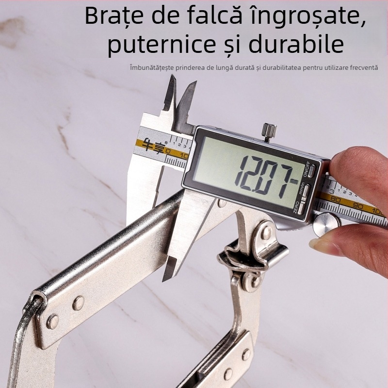 Clește industrial greu pentru plăci ceramice, de tip C, cu deschidere mare, multifuncțional
