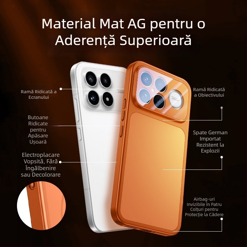 Husa de protecție Yicheng pentru Redmi K90 Pro Max – anti-amprente, rezistentă la cădere, nu blochează difuzoarele, PC mat, design minimalist