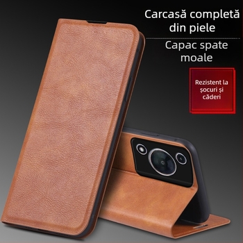 Carcasă de protecție pentru Huawei Enjoy 70 și Enjoy 70 Pro, anti-cădere, acoperire completă, piele PU mată