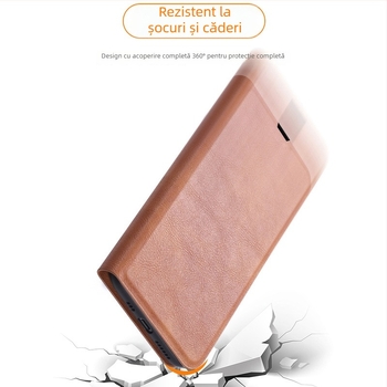 Carcasă de protecție pentru Huawei Enjoy 70 și Enjoy 70 Pro, anti-cădere, acoperire completă, piele PU mată