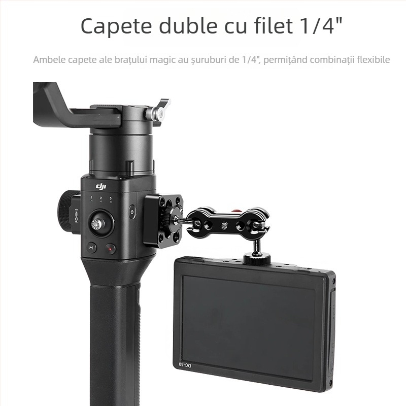 Braț magic universal pentru DSLR, cameră video și monitor – accesoriu foto multifuncțional