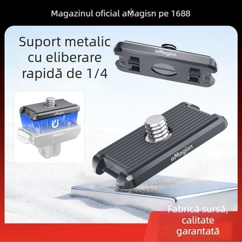Capac superior metalic cu eliberare rapidă Amagisn Insta360 Hero12 1/4 – Accesoriu pentru cameră de acțiune