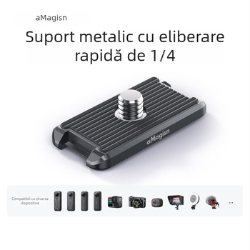 Capac superior metalic cu eliberare rapidă Amagisn Insta360 Hero12 1/4 – Accesoriu pentru cameră de acțiune