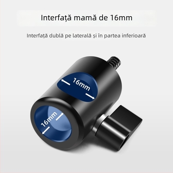 Adaptor din oțel inoxidabil, 1/4 inch pentru suport de iluminat, cap de trepied pentru studio, adaptor pentru cameră mirrorless, gaură Ø16 mm