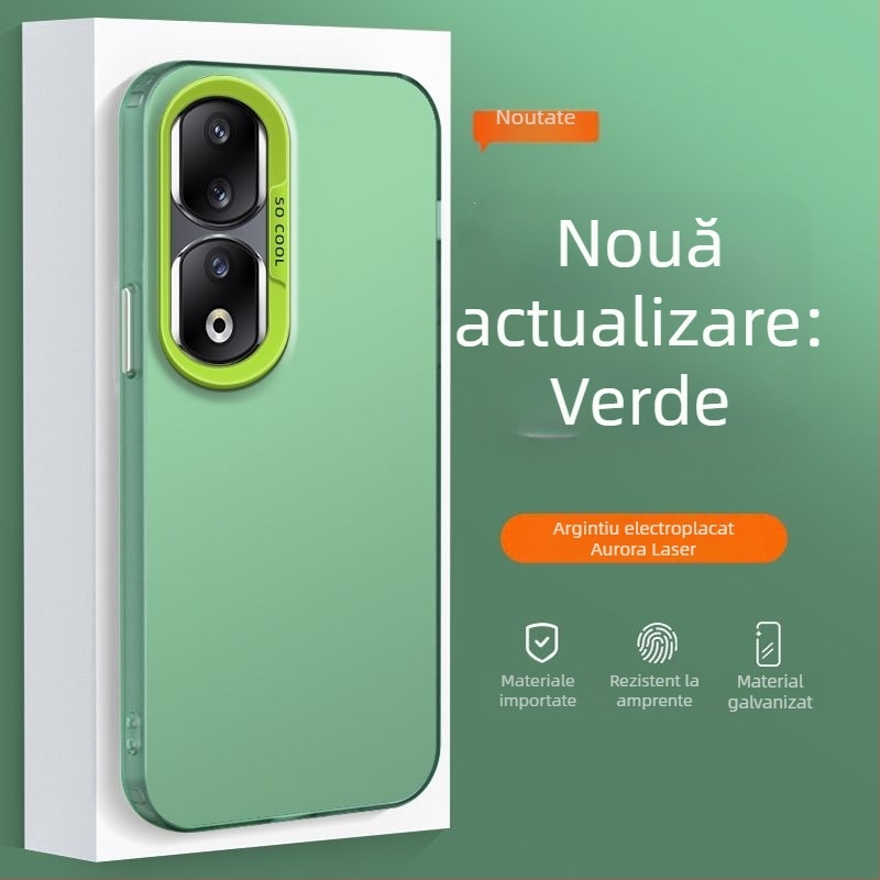 Husă pentru Honor 90 Pro REP-AN00, finisaj mat, carcasă rigidă anti-cădere, culoare argintiu îmbunătățită