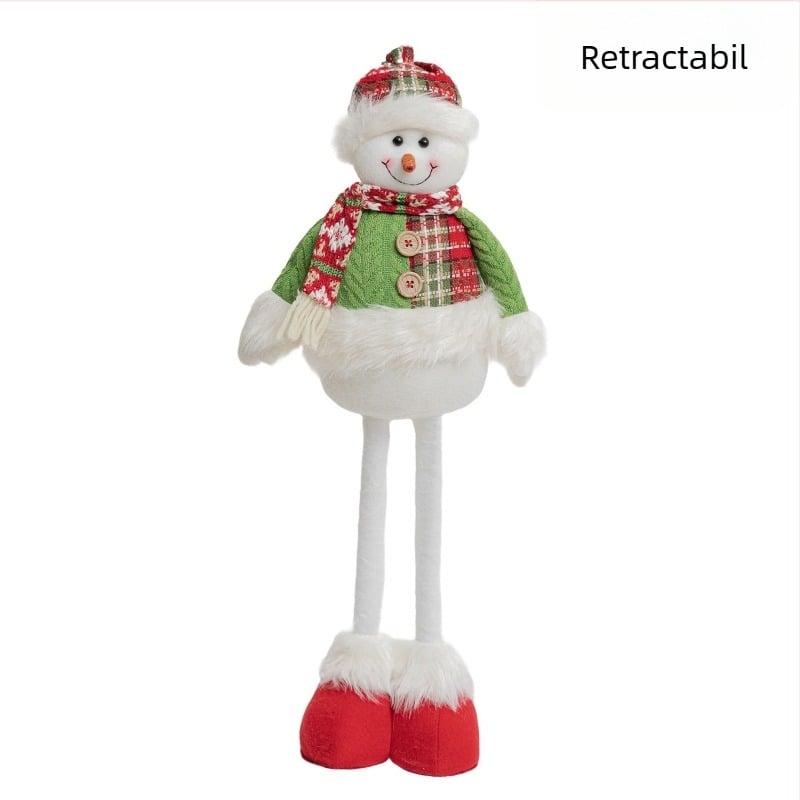 Păpușă de Crăciun pliabilă, din țesătură, înălțime 50 cm