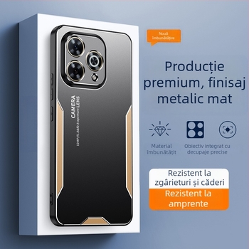 Husă de protecție pentru Huawei Enjoy 80 Pro, design metalic în formă de lamă, protecție totală; compatibilă cu Enjoy 70 Plus/60/50