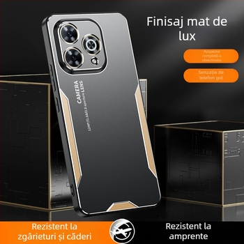 Husă de protecție pentru Huawei Enjoy 80 Pro, design metalic în formă de lamă, protecție totală; compatibilă cu Enjoy 70 Plus/60/50
