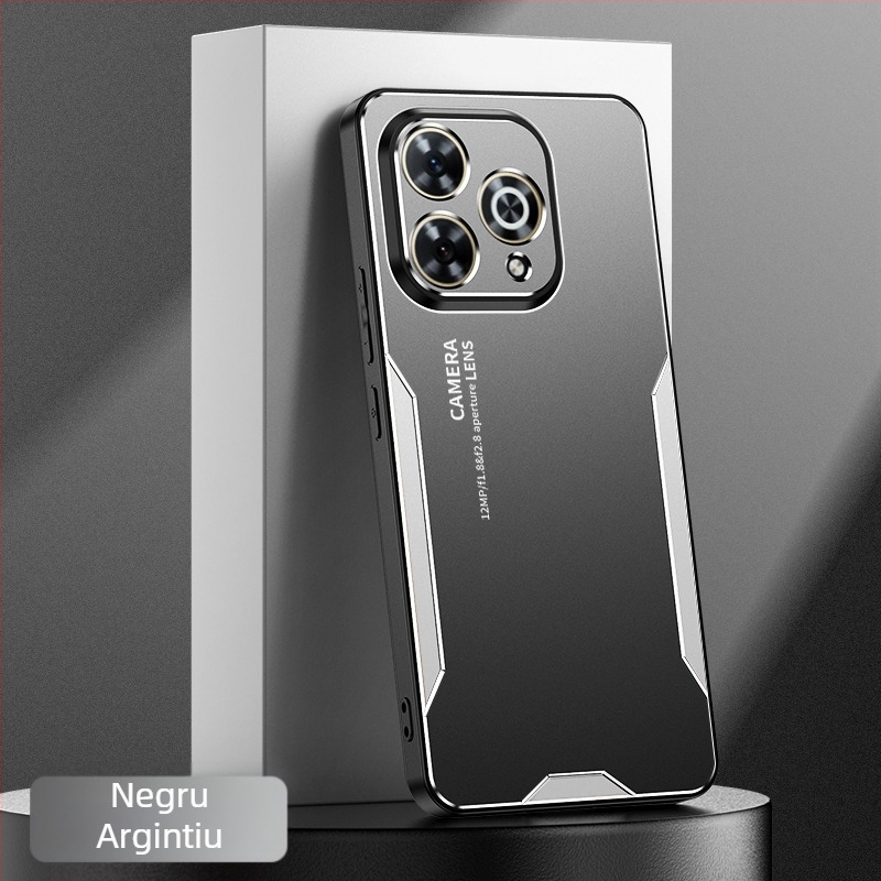 Husă de protecție pentru Huawei Enjoy 80 Pro, design metalic în formă de lamă, protecție totală; compatibilă cu Enjoy 70 Plus/60/50