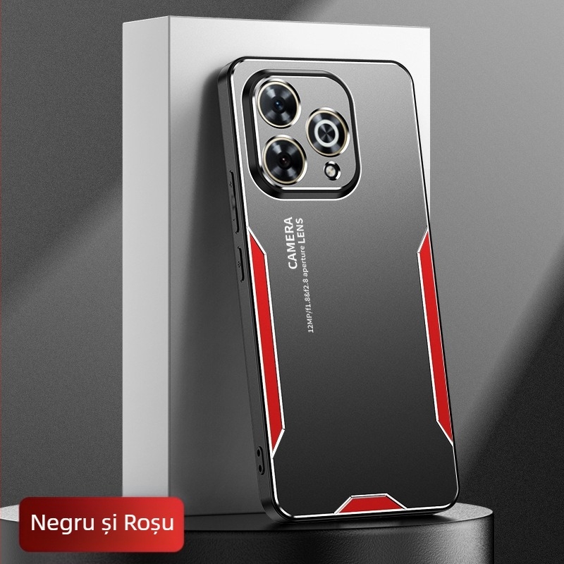 Husă de protecție pentru Huawei Enjoy 80 Pro, design metalic în formă de lamă, protecție totală; compatibilă cu Enjoy 70 Plus/60/50