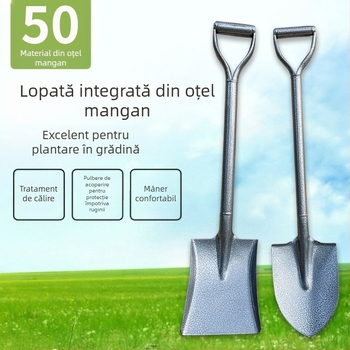 Lopată mare din oțel mangan pentru agricultură, grădinărit în aer liber, pentru săpat în sol