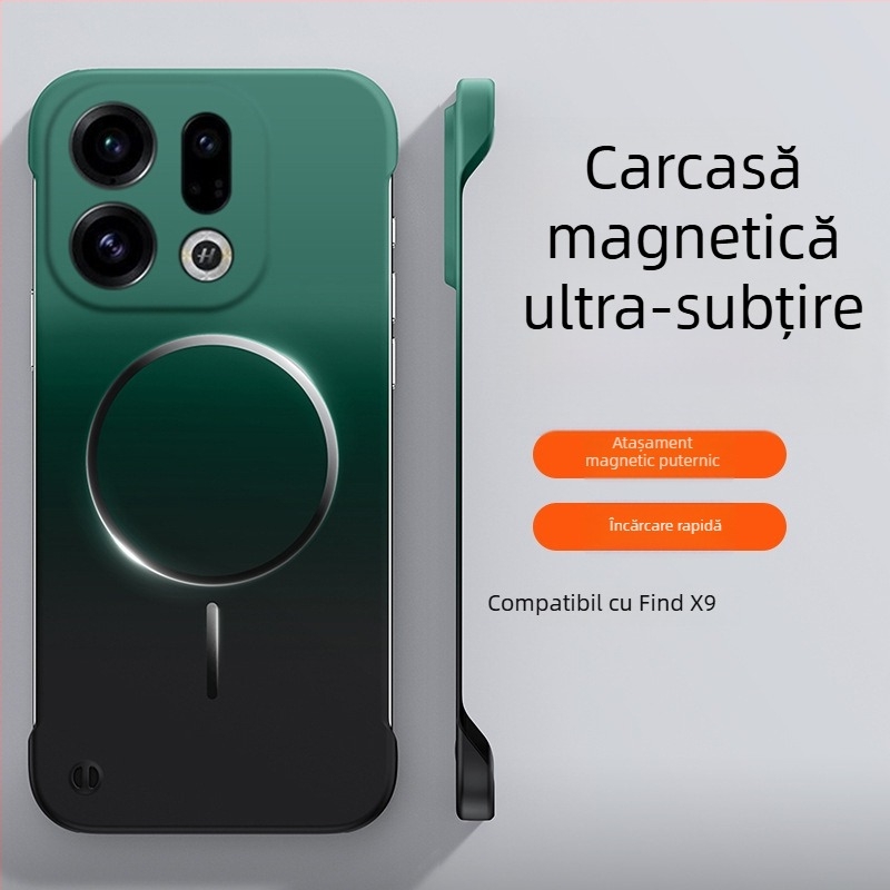 Carcasă ultra-subțire fără ramă, cu cerc magnetic gradient pentru Find X9 Pro și Oppo Reno 15 Pro