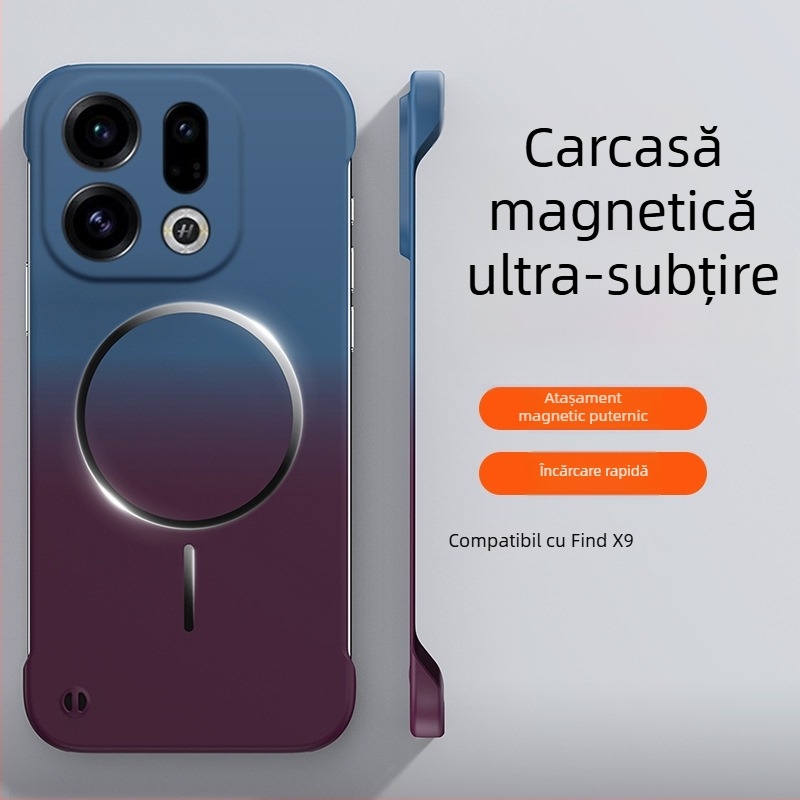 Carcasă ultra-subțire fără ramă, cu cerc magnetic gradient pentru Find X9 Pro și Oppo Reno 15 Pro