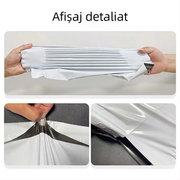 Pungi albe de expediere groase, rezistente la apă pentru haine, capacitate 5 kg, 100% material virgin