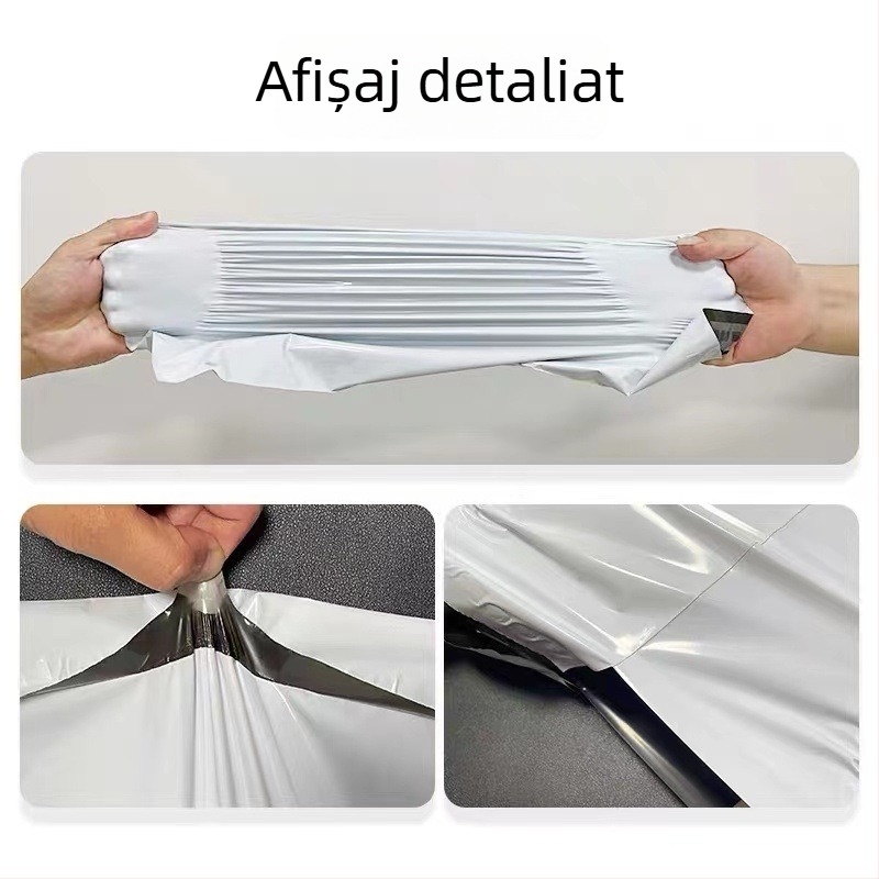 Pungi albe de expediere groase, rezistente la apă pentru haine, capacitate 5 kg, 100% material virgin