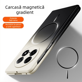 Husă Oppo Find N5 pentru ecran pliabil, culoare gradientă, inel magnetic subțire, PC mat, protecție anti-cădere