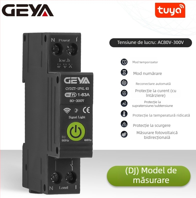 Geya GYDZT întrerupător inteligent WiFi cu control de la distanță și temporizator