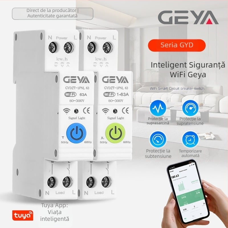 Geya GYDZT întrerupător inteligent WiFi cu control de la distanță și temporizator