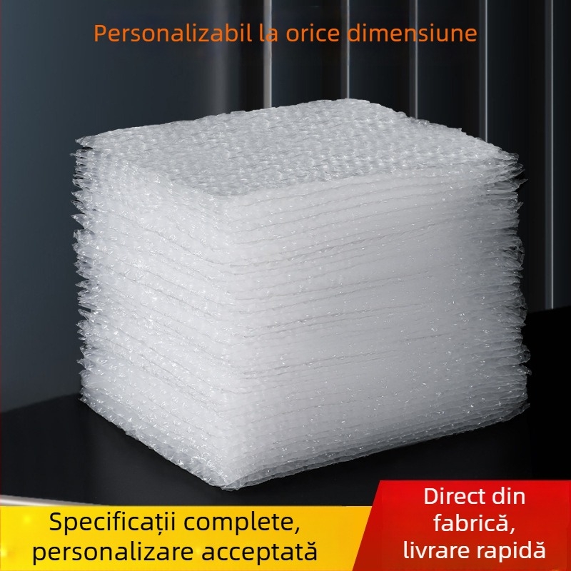 Pungă de bule transparentă 15×20 cm, cu două straturi, protecție pentru transport