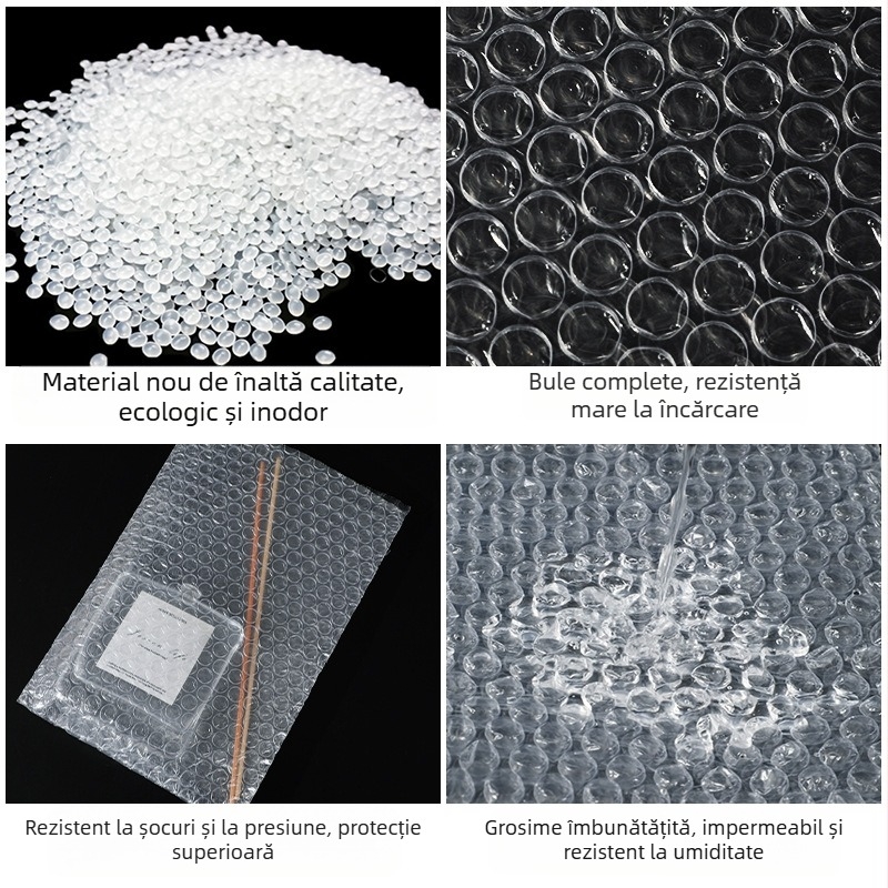 Pungă de bule transparentă 15×20 cm, cu două straturi, protecție pentru transport