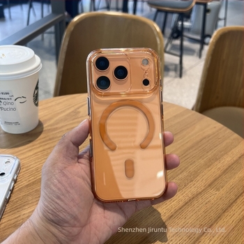 Carcasă transparentă magnetică pentru iPhone 17 Pro Max, cu butoane tactile și margini întărite