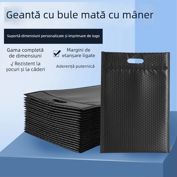Plic cu bule negru mat pentru haine, impermeabil, din folie coextrudată dublă