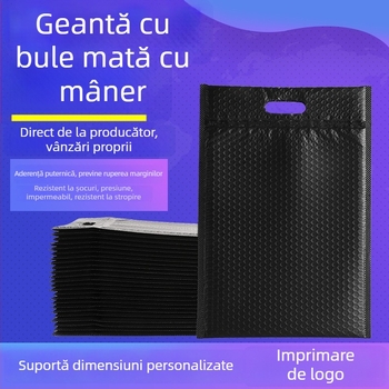 Plic cu bule negru mat pentru haine, impermeabil, din folie coextrudată dublă