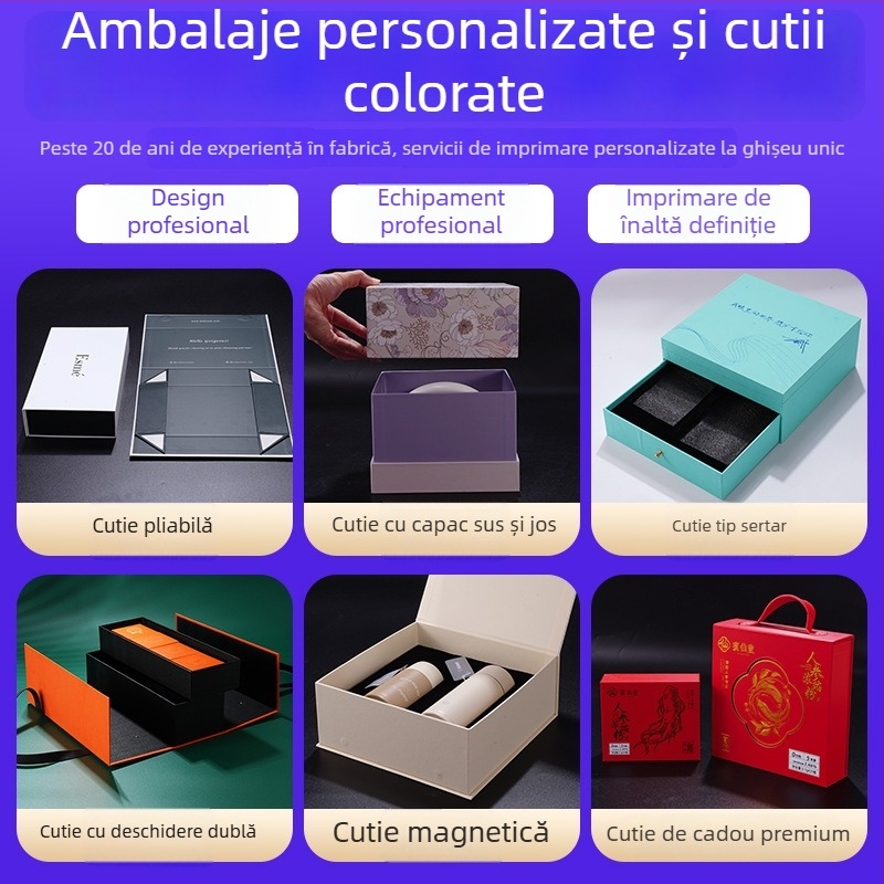 Cutie cadou pliabilă pentru sărbători și Ziua Îndrăgostiților – cutie de cadouri din hârtie, ambalaj pliabil într-o singură piesă