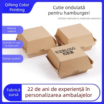 Set de cutii dreptunghiulare din carton ondulat pentru ambalare alimentară, cutie personalizată 250 gsm, cutie cadou