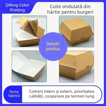 Set de cutii dreptunghiulare din carton ondulat pentru ambalare alimentară, cutie personalizată 250 gsm, cutie cadou