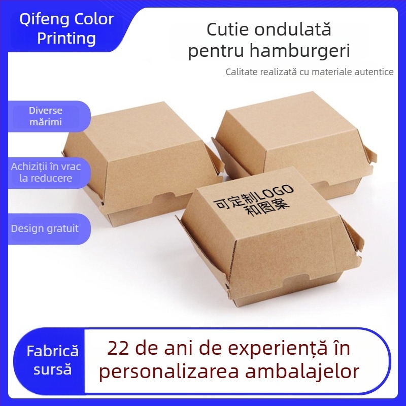 Set de cutii dreptunghiulare din carton ondulat pentru ambalare alimentară, cutie personalizată 250 gsm, cutie cadou