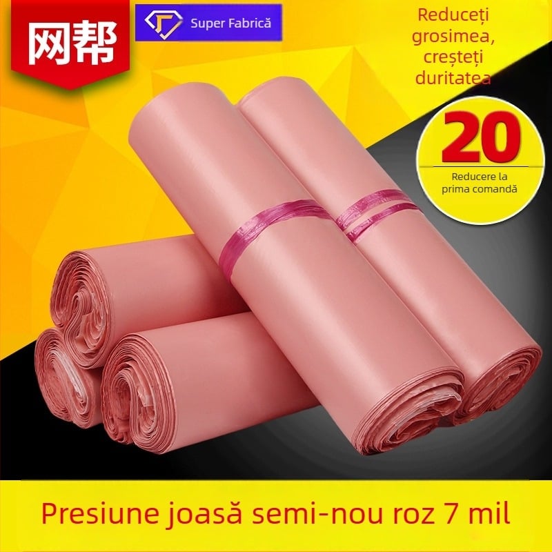 Pungi pentru expediere din material pe bază de amidon din rădăcina de lotus, cu presiune redusă, material semi-nou, auto-seal, HDPE, diverse dimensiuni