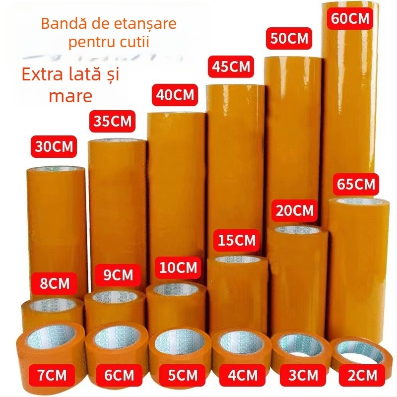 Bandă de ambalare bej opacă, lățime 10 cm, 100 m lungime, film BOPP, aderență puternică