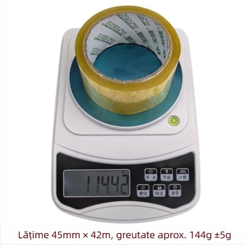 Bandă de ambalare transparentă, lățime 45 mm × lungime 42 m, 53 mm, folie OPP, aderență puternică
