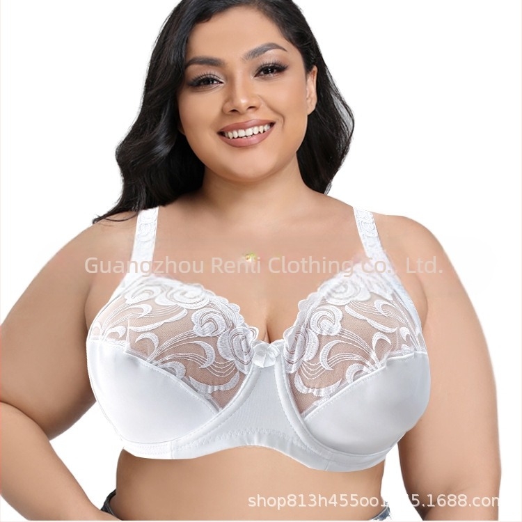 Sutien pentru mărime mare cupe ultra-subțiri, dantelă, cu sârmă subțire, nylon material, stil european-american