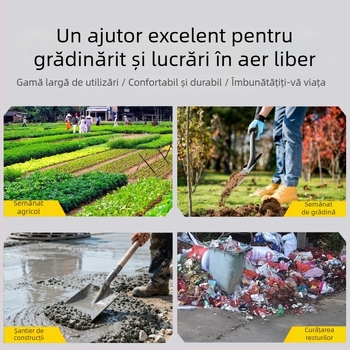 Lopată cu mâner din lemn, oțel mangan de înaltă duritate, dimensiune mare, pentru grădinărit