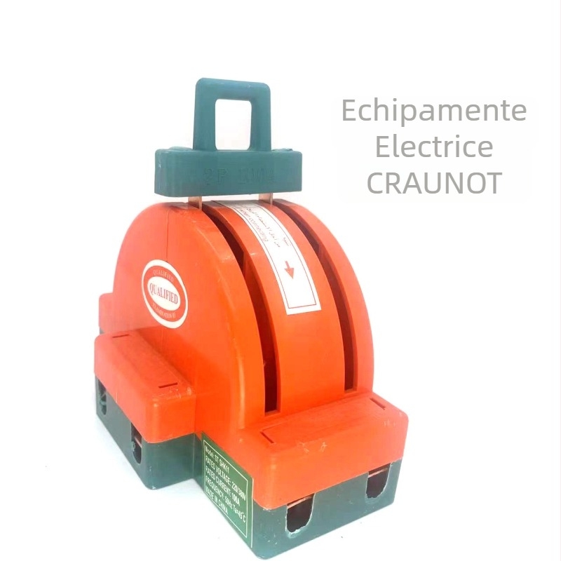 Portocaliu, din cupru integral, întrerupător deschis, comutare bidirecțională, siguranță, manual, pentru uz industrial, comercial și casnic, până la 36 V