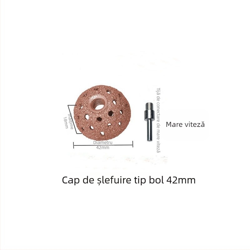 Cap de șlefuire pentru anvelope, disc din oțel wolfram, cap de șlefuire tip bol pentru repararea anvelopelor, 42mm55