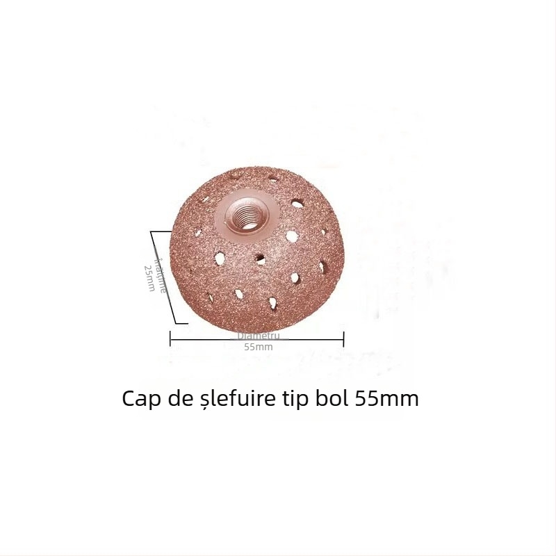 Cap de șlefuire pentru anvelope, disc din oțel wolfram, cap de șlefuire tip bol pentru repararea anvelopelor, 42mm55