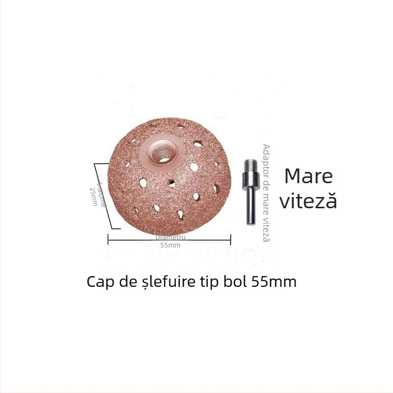Cap de șlefuire pentru anvelope, disc din oțel wolfram, cap de șlefuire tip bol pentru repararea anvelopelor, 42mm55