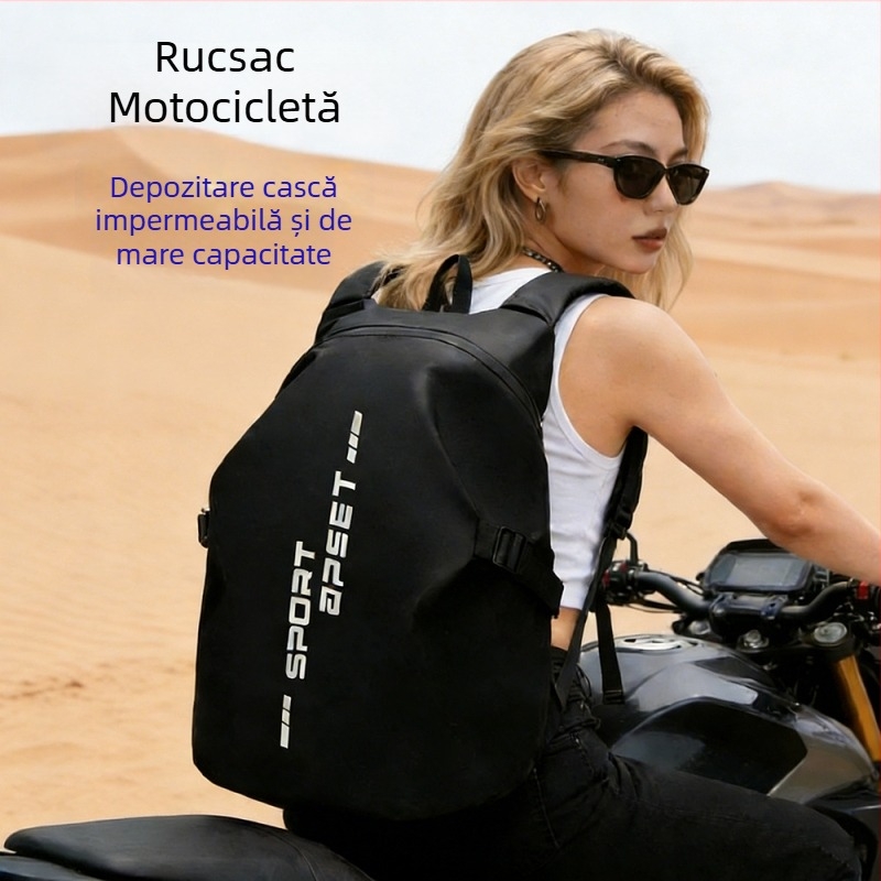 Geantă pentru Cască de Motocicletă, Rucsac Impermeabil de Călătorie pentru Motocicliști, Capacitate Mare