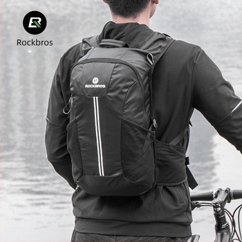 ROCKBROS Rucsac cu rezervor de apă, 20 L, pentru ciclism și drumeții, rezistent la apă, unisex
