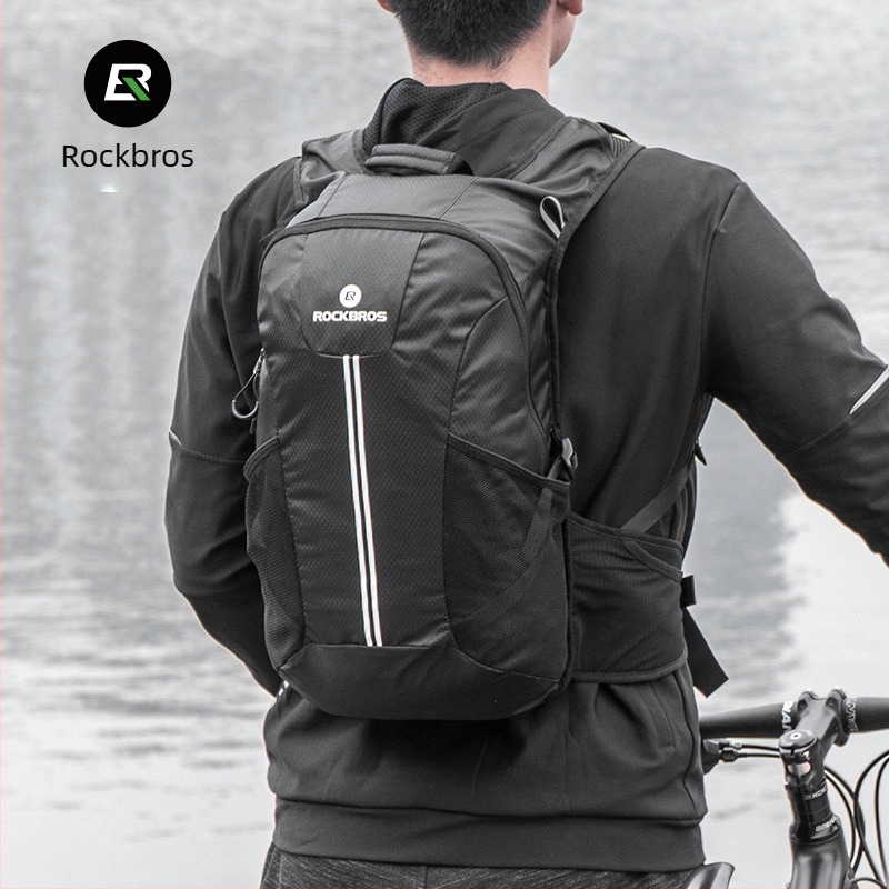 ROCKBROS Rucsac cu rezervor de apă, 20 L, pentru ciclism și drumeții, rezistent la apă, unisex