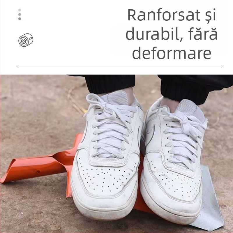 Lopată din oțel integral cu mâner din lemn, cu capete pătrate, plate și rotunde pentru construcții și agricultură; lățimea capului 20 cm, greutatea 458–905 g.