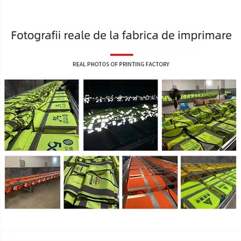 Vesta reflectorizantă de siguranță pentru șantiere, trafic și lucrători din serviciile de salubritate